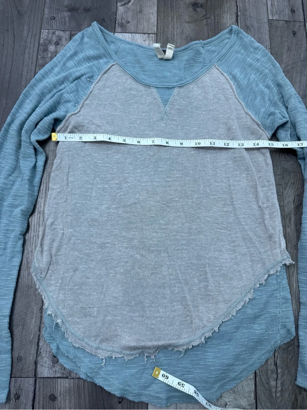 Free People We The Free Friday Feeling Layered Top Distressed Henley Small